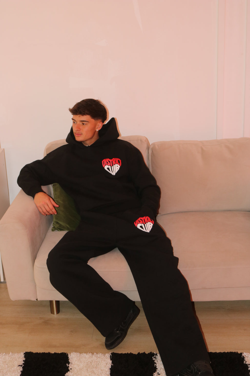 Boxy District Tracksuit Black