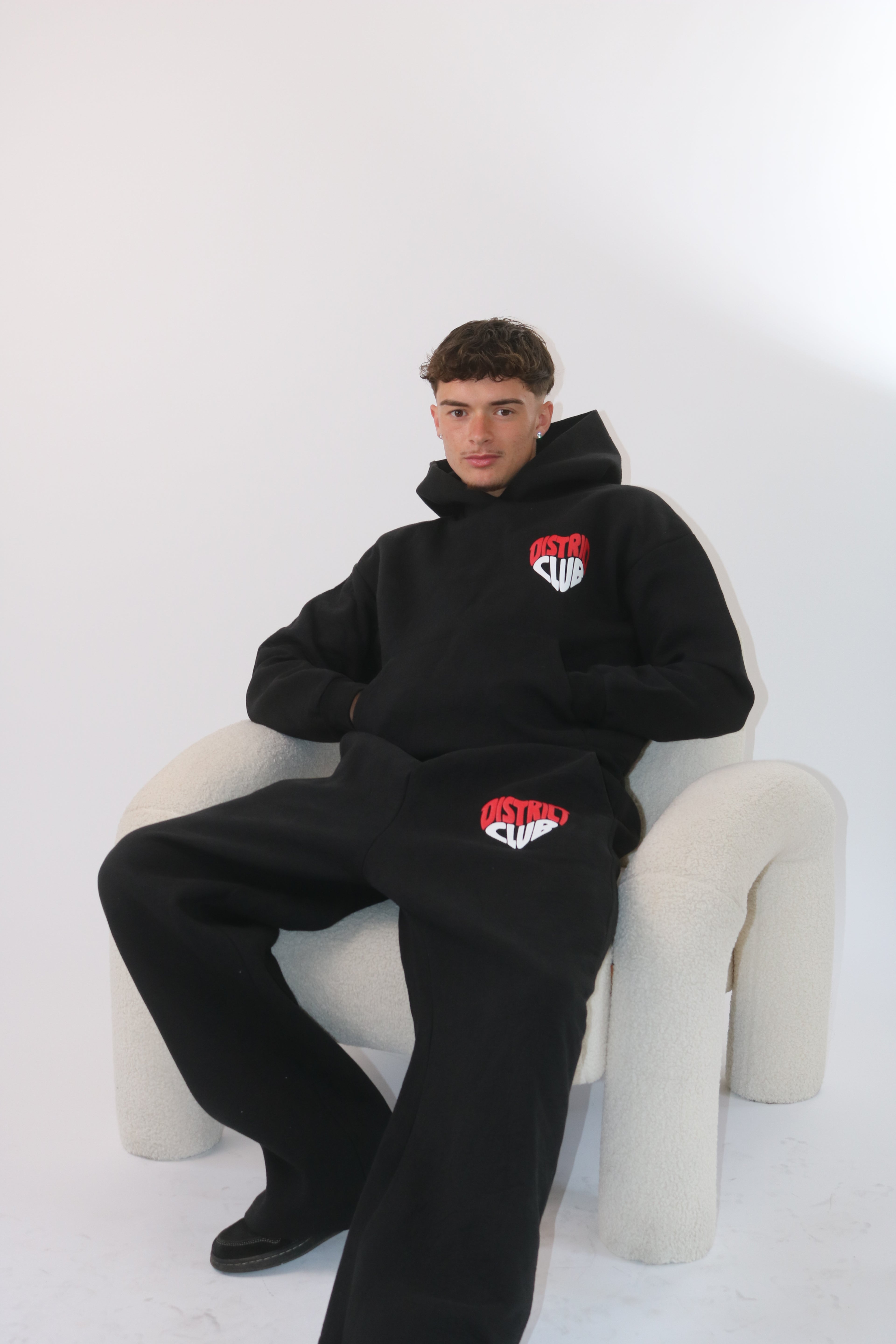 Boxy District Tracksuit Black